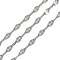 304 Stainless Steel Dapped Chains, Soldered, with Spool, Stainless Steel Color, 6x2.5x0.5mm, about 82.02 Feet(25m)/Roll