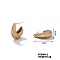 Retro Copper U-shaped Geometric Stud Earrings with Zirconia for 2024, Golden, 18x8mm