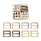 Alloy Slider Buckles, Adjustable Buckle Fasteners, for Strap Leathercraft Bag Belt, Rectangle, Mixed Color, 26x31.5x3mm, 16pcs/box