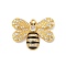Rack Plating Brass Micro Pave Cubic Zirconia Pendants, Enamel Styles, Long-Lasting Plated, Cadmium Free & Lead Free, Bees, Real 18K Gold Plated, 18x23.5x3.5mm, Hole: 1.4mm