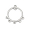 304 Stainless Steel Chandelier Component Links, Ion Plating(IP), Ring Shape, Stainless Steel Color, 31.5x29x1.5mm, Hole: 1.8mm
