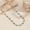 Elegant Vintage Hollow Stainless Steel Link Chain Necklaces for Women, Stainless Steel Color, Heart, 19.69 inch(50cm)