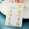 304 Stainless Steel Earring Sets, Snake & Tortoise & Butterfly & Cat Shape, Golden, 10~12x5~11mm