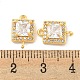 Латунные подвески из прозрачного кубического циркония KK-P275-43G-3