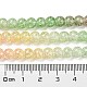Окрашенного распылением треск стеклянные бусы нити DGLA-C002-6mm-06-5