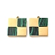 Синтетические малахитовые подвески STAS-L022-203G-1