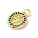 Латунные микро проложить кубического циркония подвески KK-M283-29C-02-2