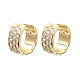 Серьги-каффы из латуни с цирконием EJEW-K254-06G-1