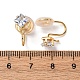 Фурнитура для ушей из латуни с микропаве из кубического циркония KK-F898-15E-G-3