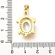 Латунные микро проложить кубического циркония подвески KK-G519-18G-03-3