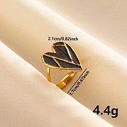 Винтажное эмалированное кольцо-манжета из нержавеющей стали 304 YV6169-3