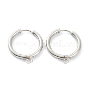 Фурнитура для сережек-колец Huggie Hoop из нержавеющей стали 201 STAS-P283-01H-P