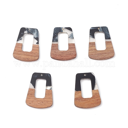 Подвески из перламутровой смолы и орехового дерева WOOD-C016-01C-1