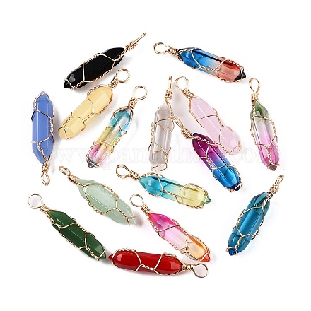 Подвески lampwork GLAA-T023-07A-1