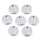 Non-Tarnish 316 Surgical Stainless Steel Charms, Flat Round with Constellation, Stainless Steel Color, Leo, 10x2mm, Hole: 1mm