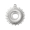 Anti-Tarnish 304 Stainless Steel Pendants, Round Ring Charm, Stainless Steel Color, 27x24x2.5mm, Hole: 1.8mm