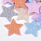 Non Woven Fabric Costume Accessories, with Plastic and Resin Rhinestones, Hair Findings Accessories, Star, Imitation Candy Food Style, Mixed Color, 46.5x48~49.5x3.5mm