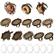 DIY Blank Dome Finger Rings Making Kit, Including Flower & Owl & Flower Adjustable Alloy Ring Settings, Glass Cabochons, Antique Bronze, 20Pcs/bag