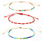 Bohemian Glass Seed Bead Rainbow Friendship Bracelets, Adjustable Stackable Bracelets, Mixed Color
