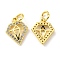 Rack Plating Brass Micro Pave Cubic Zirconia Charms, with Jump Ring, Diamond, Real 18K Gold Plated, 13x10x2mm, Hole: 3.2mm
