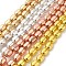 Electroplated Synthetic Non-magnetic Hematite Beads Strands, Oval, Mixed Color, 9.5x8x6mm, Hole: 0.9mm, about 42pcs/strand, 16.14''(41cm)