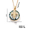 Vintage Sparkling Rhinestone Cross Virgin Pendant Necklaces, Brass Cable Chain Necklaces for Women, Golden, 15.75 inch(400mm)