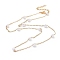 PVD Vacuum Plating 304 Stainless Steel Beaded Necklaces, with Plastic Imitation Pearl Beads and Curb Chains, Golden, 17.48 inch(44.4cm)