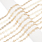 2M 2 Style Brass Link Chains, Long-Lasting Plated, Unwelded, Light Gold, 1m/style