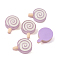 Resin Cabochons, Imitation Food, Lollipop, Lilac, 24.5x18.5~19x7mm