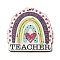 Wood Pendant, Teachers' Day Theme, Arch, 44.5x44.5x2.5mm, Hole: 1.6mm
