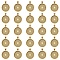 Alloy Pendant Cabochon Settings, Plain Edge Bezel Cups, DIY Findings for Jewelry Making, Antique Golden, Tray: 24.5mm, 37x28x6.5mm, Hole: 6x4mm