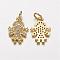 Electrophoresis Brass Micro Pave Cubic Zirconia Charms, Long-Lasting Plated, Girl, Golden, 15x10x1.5mm, Hole: 3mm
