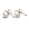 Brass Pendants, with Jump Ring, Cadmium Free & Lead Free, Key & Lock, Platinum, 12x8x2mm and 15.5x6.5x1mm, Hole: 3.5mm