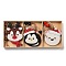 9Pcs 3 Styles Christmas Wood Pendant Decorations Set, Burlap Ropes for Christmas Tree Hanging Ornaments, Mixed Shapes, 160~165mm, pendant: 66~90x57~60x2.5mm, 3pcs/style