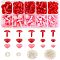 Resin Doll Nose with Washers, Craft Nose, for Crochet Toy and Stuffed Animals, Triangle, Pink, 6~12x8~16.5x14~18mm, Pin: 3~5mm, 130pcs/box