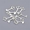 Vintage Alloy Pendants, Key, for DIY Handmade Accessories, Silver, 21.5x10x1mm, Hole: 1mm
