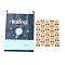 Rectangle with Hot Air Balloon Pattern Paper Baking Bags, No Handle & Oil-proof Bags, with Sticker, for Gift & Food Wrapping, Marine Blue, 32x21x0.05cm