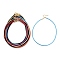 Braided Round Imitation Leather Bracelets Making, with Golden Tone Stainless Steel Lobster Claw Clasps, Mixed Color, 17-1/8 inch(43.6cm)