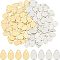 Ion Plating(IP) Stainless Steel Charms, Teardrop, Stamping Blank Tag, Golden & Stainless Steel Color, 10x6x0.6mm, Hole: 1.2mm, 2 colors, 50pcs/color, 100pcs/box