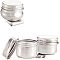 Stainless Steel Colour Modulation Bead Containers, Column, Stainless Steel Color, 2pcs/set
