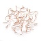 304 Stainless Steel Earrings Hooks, with Horizontal Loop, Rose Gold, 16.5~17.5x17~20mm, Hole: 2mm, Pin: 0.7mm