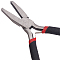 1Pc Carbon Steel Jewelry Pliers for Jewelry Making Supplies, Flat Nose Pliers, Polishing, Black, 12.5cm