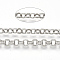 Iron Rolo Chains, Double Link Chains, Unwelded, with Spool, Platinum, Link: 5x0.8mm, about 82.02 Feet(25m)/roll