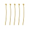 Brass Ball Head Pins, Cadmium Free & Lead Free, Golden, 30x0.5mm, 24 Gauge, Head: 2mm, about 10000pcs/bag