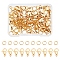 DICOSMETIC 40pcs 9mm 304 Stainless Steel Lobster Claw Clasps Golden Jewelry End Clasps Parrot Trigger Clasps with 80pcs Open Jump Rings for Pendants Jewelry Making,Hole:2mm