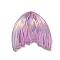 Grandient Color Opaque Resin Pendants, Fishtail Charm, Plum, 26.5x26x5mm, Hole: 2mm