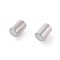 Brass Magnetic Clasps, Column, Platinum, 20x7mm, Hole: 6mm, 5pcs/bag