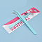 Stainless Steel Tweezers, Bend Head, Pale Turquoise, 11.6x1cm