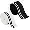 BENECREAT 4 PCS 2 Colours Ribbed Cuffs Stretch Stripes, 43.3x1 inch Elastane Ribbed Fabric, Sewing Knit Ribbed Cuffs for DIY Sewing Belt Cuffs, Belts, Collar Inserts, 1.5mm Thick