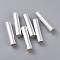 304 Stainless Steel Tube Beads, Silver, 30x7mm, Hole: 5.5mm